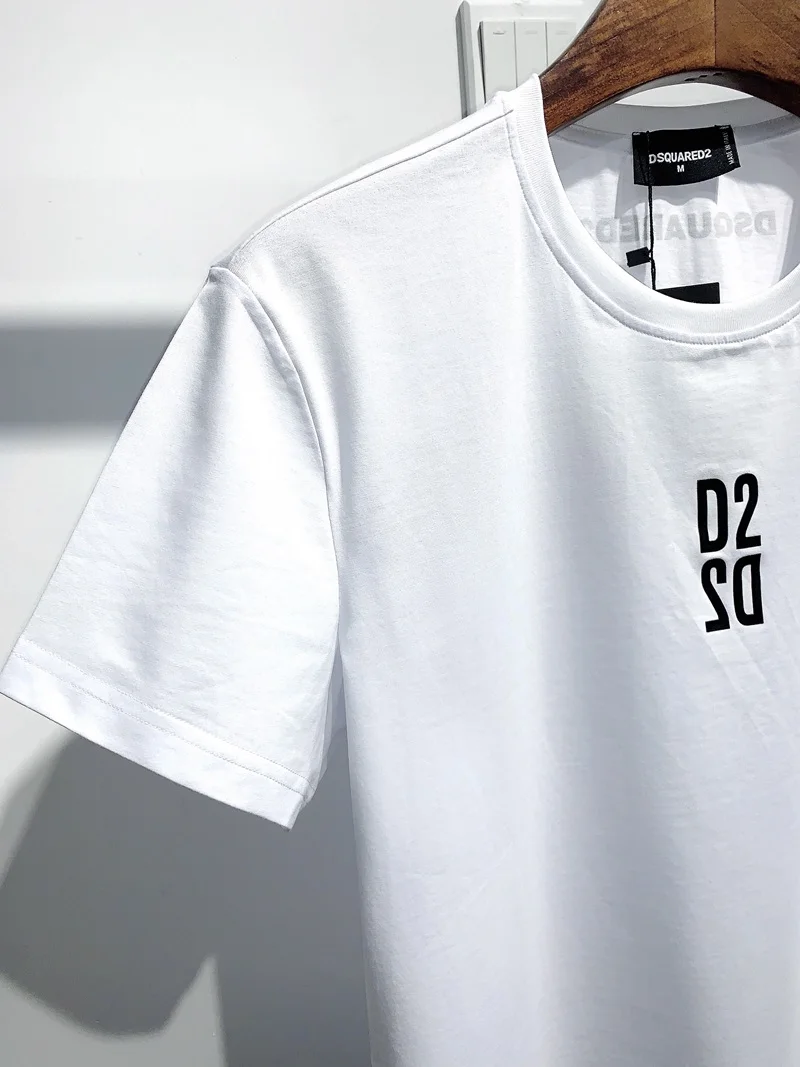 

DSQUARED2 Men's Women's Printed LettersRound Neck Short Sleeve Street Hip Hop Pure Cotton Authentic Tee DSQ T-shirt D002563