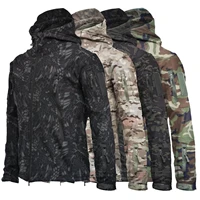 2020 winter autumn men camouflage windbreakerthick zipper windproof hood jacket male plush casual coat mountain military jacket