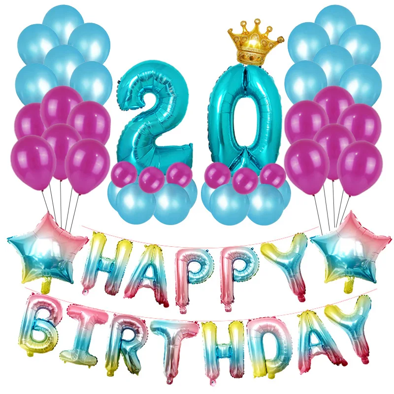 Набор воздушных шаров из алюминиевой пленки для спальни 18/20/30/40/50 лет | Дом и сад