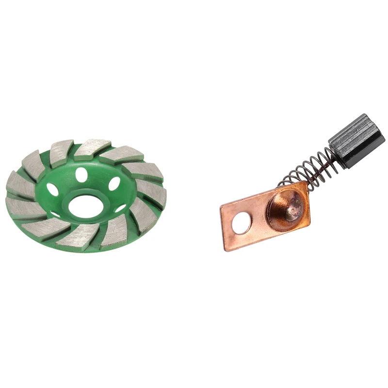 

1x 4 Inch 100mm Diamond Grinding Wheel Disc Bowl Shape & 40Pcs Electric Motor Carbon Brushes Replace For/Saeyang Series