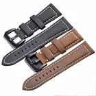 24 мм ремешок из натуральной кожи для Suunto9 Spartan Sport HR Watch Band Suunto 9 Baro Crazy horse кожаный ремешок для часов черный