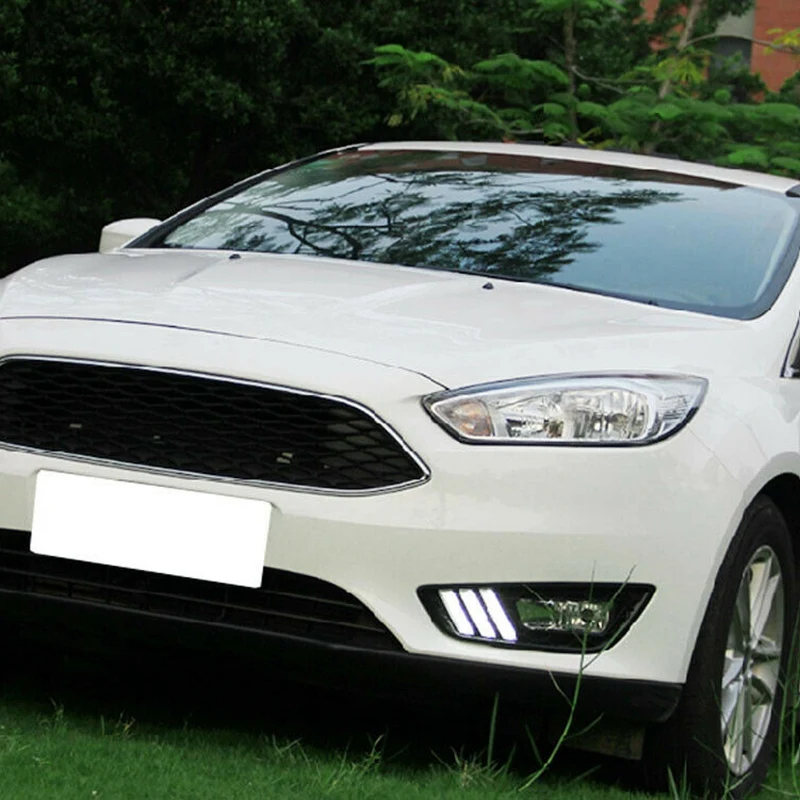 

For Ford Focus 3 2015 2016 2017 Car Drl Daytime Running Lights Led Turning Signal Fog Lamp On Car More Brightness Waterproof