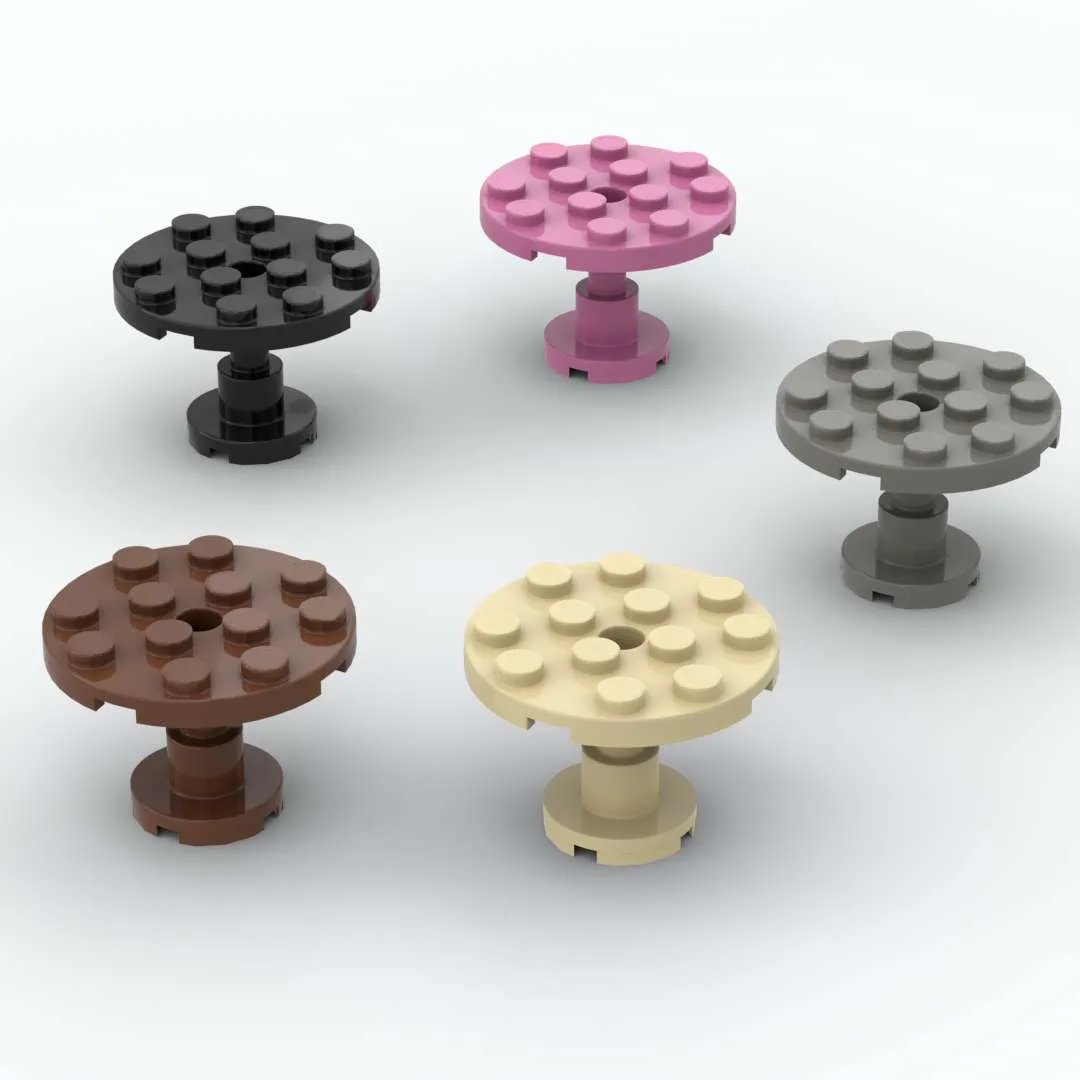 

10set Round Table Building Blocks for figures House Decoration Assembles Particles Children Educational Creatives Kids Gift