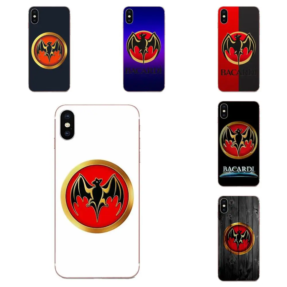 Transparent TPU Bag Case Bacardi Rum Vampire Bat Sticker Logo For Apple iPhone 4 4S 5 5C 5S SE 6 6S 7 8 11 Plus Pro X XS Max XR | Мобильные