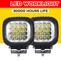 48w led work light for car spotlight square light for jeep round auto truck off road ledbar offroad accessories