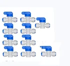 10 шт., водосберегающая насадка для подключения 14 дюйма трехходовой клапан запорный быстрое соединение для вода противонаправленный осмос Системы аквариум системы обратного осмоса