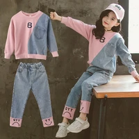 children clothing set t shirt jeans kids tracksuit 2020 autumn girls costume kids sport suits for girls clothes 6 8 10 12 years