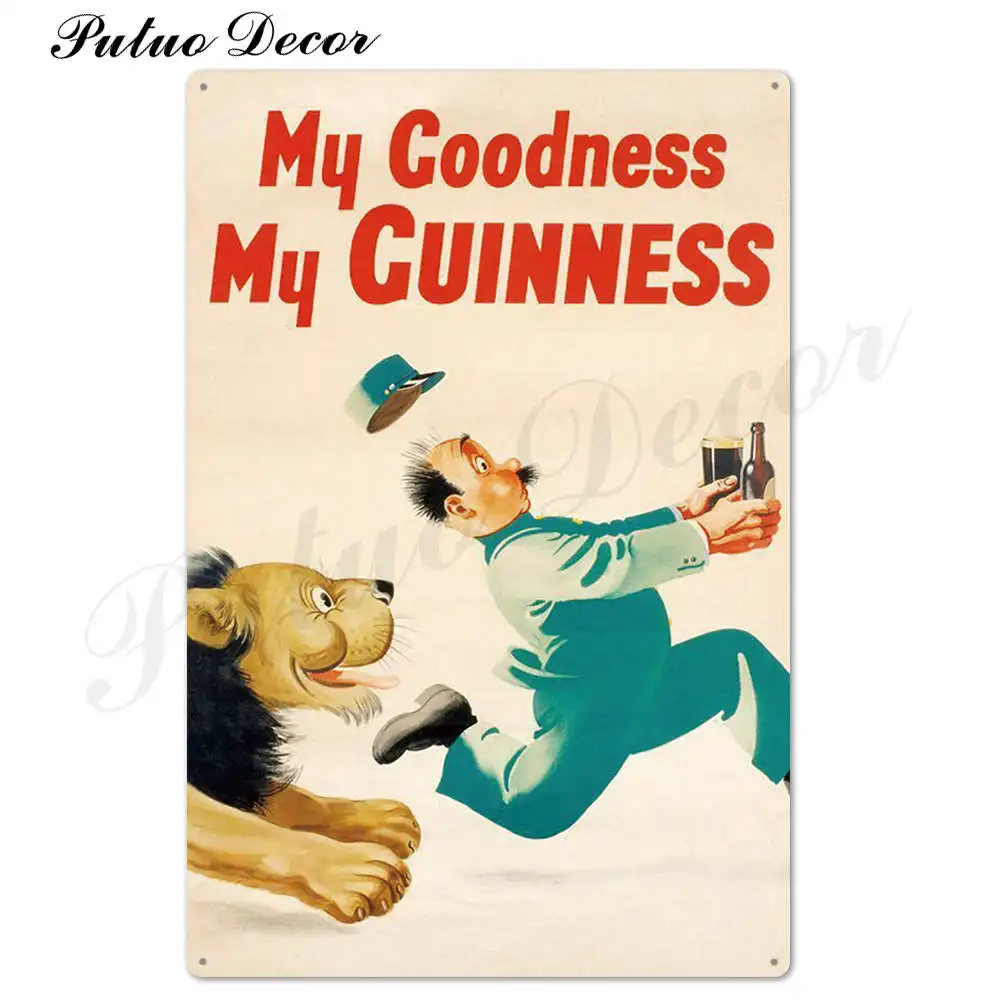 TH2532 Винтажная металлическая табличка Guinness, Оловянная табличка, металлическая винтажная тарелка для паба, Настенная декоративная тарелка для бара, паба, клуба, человека, пещеры - Цвет: TH2532