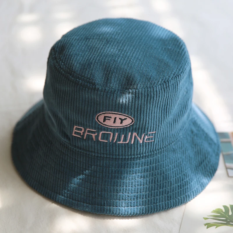 Женские корейские шапки с вышитыми буквами вельветовые для рыбаков студентов