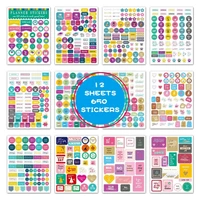650 pcs planner stickers monthly weekly daily stickers decorative stickers sticker set for workschool plancalendarjournal