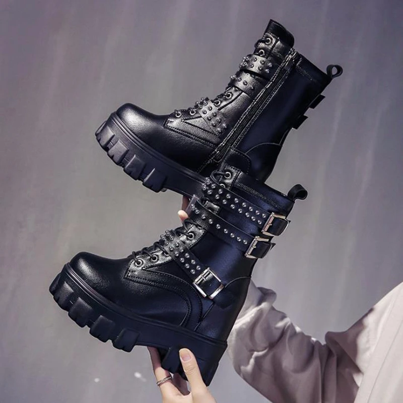 Женские ботинки Martin коллекции 2020 года Осенняя обувь на толстой подошве в