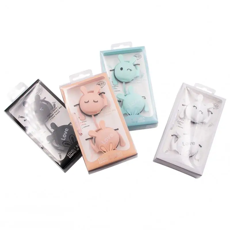 

3.5mm Cute Rabbit Cartoon Stereo Earphone Headphone With Ear-hook Sports Headset For Girls Kids Xiaomi Mobile Phone Gift Mp3