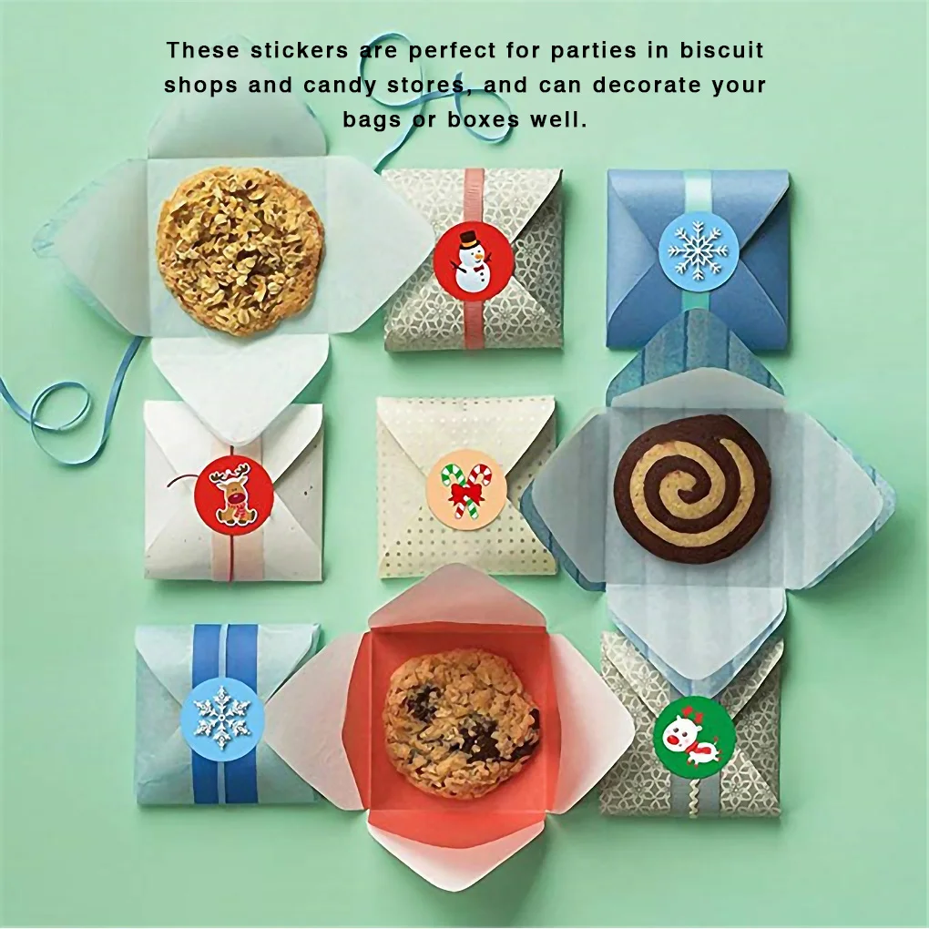 500 рулонов Рождественская бирка декоративные наклейки украшения подарочные