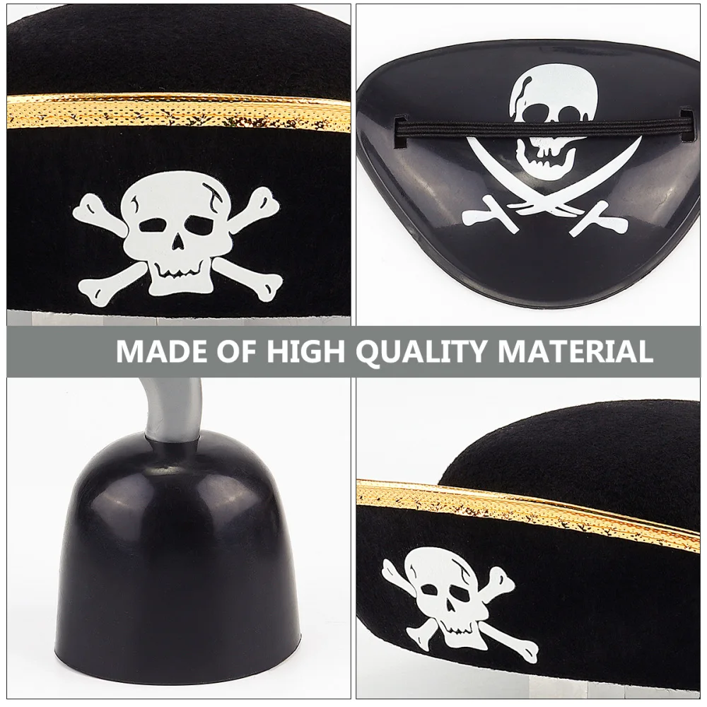 

3pcs Pirate Suit Kids Fashion Caribbean Costume Accessory Set