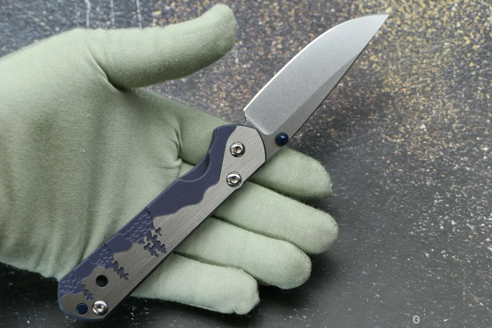 TIGEND small sebenza 21 Универсальный складной нож D2 лезвие титановый узор Ручка Кемпинг Охота Карманный фрукты Ножи EDC инструменты