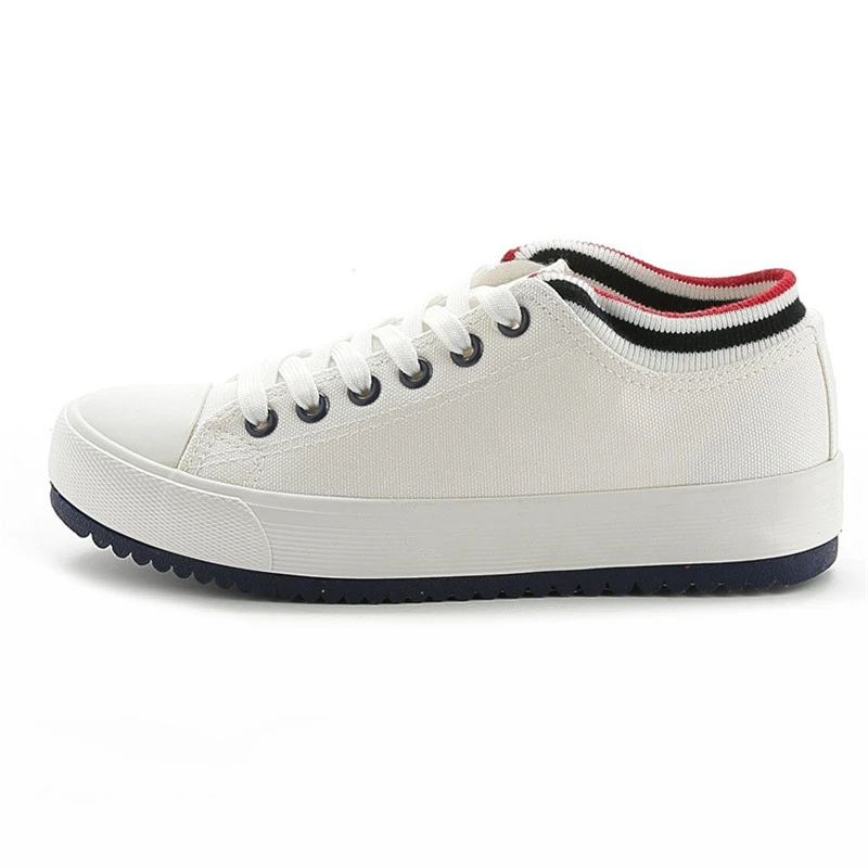 

White Shoes Woman Sneakers Red Womens Flat Canvas Shoes Female Lace Up vulcanized Flats Ladies Trainers Fashion Girls Footwear