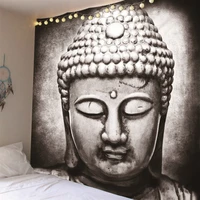 hot tapestry wall hanging indian buddha statue polyester beach towel backdrop home decoration wall art multiple sizes