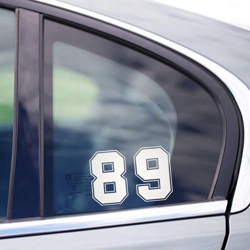 

Car Stickers Decor Motorcycle Decals Decal Number 89 Decorative Accessories Creative Sunscreen Waterproof PVC.
