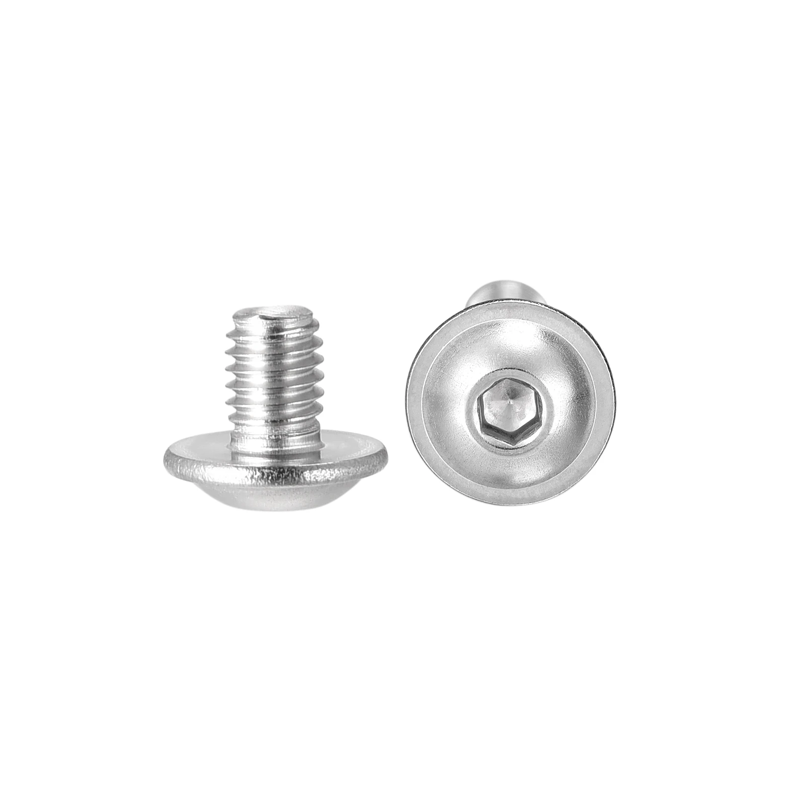 

Uxcell M3x4mm 304 Stainless Steel Flanged Button Head Socket Cap Screws 100 Pcs