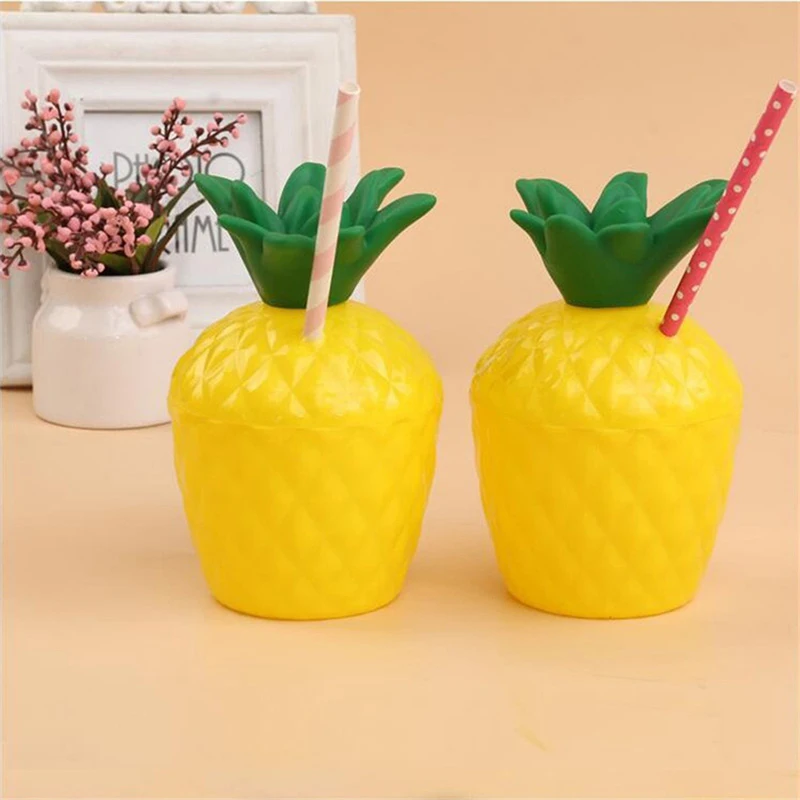 

Hawaii Party Pineapple Coconut Drinking Cup Summer Hawaiian Tropical Party Decor