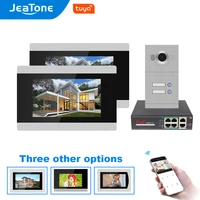 jeatone 720p wifi ip video door phone intercom system for 2 floors apartment8 zone alarm support iosandroid app remote unlock