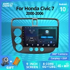 Автомобильный мультимедийный плеер, автомагнитола 2DIN Android10.0 для Honda Civic 7 2000-2006 GPS-навигатор, стерео-приемник, DSP Auto Radio IGO