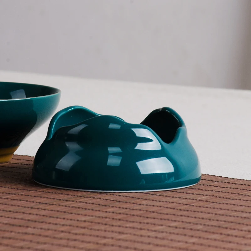 Творческий Фарфор Чай Фильтр Зеленый подглазурного Позолоченные посуда Слива