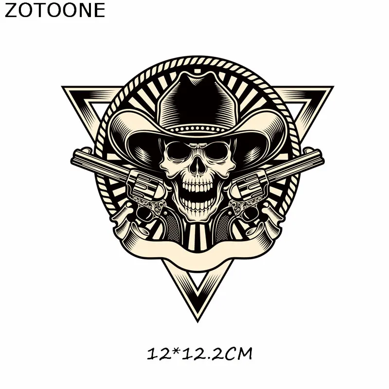 ZOTOONE Простой череп Тигр железные патчи для одежды Ловец снов теплопередача для футболок Наклейки Аппликации в подарок E - Цвет: ZT0645