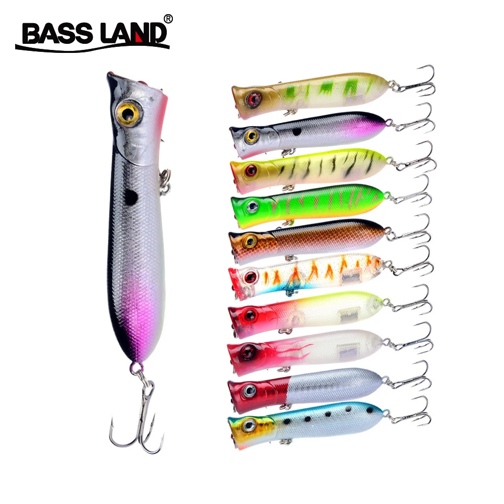 Bassland Новый Поппер 80 мм 12 г рыболовная приманка наживка Topwater popper искусственная