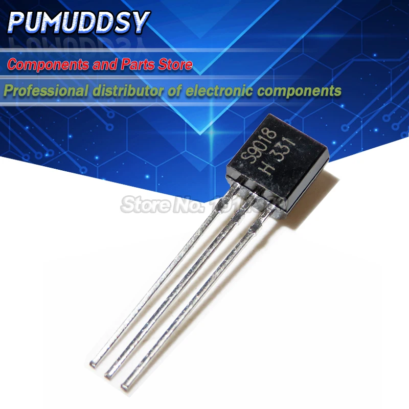 

100PCS S9018 in-line triode transistor TO-92 50MA 30V NPN IC