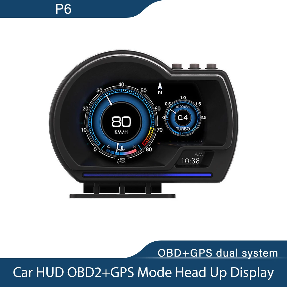 

Новый Автомобильный дисплей OBD2 + GPS умный автомобильный HUD датчик цифровой одометр охранная сигнализация темп об/мин автомобильные аксессуа...