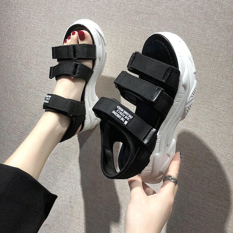 

TUINANLE Gladiator Platform Women's Sandals 2021 Summer Fashion Women Chunky Beach Sandal Denim Comfortable Sandalias Mujer