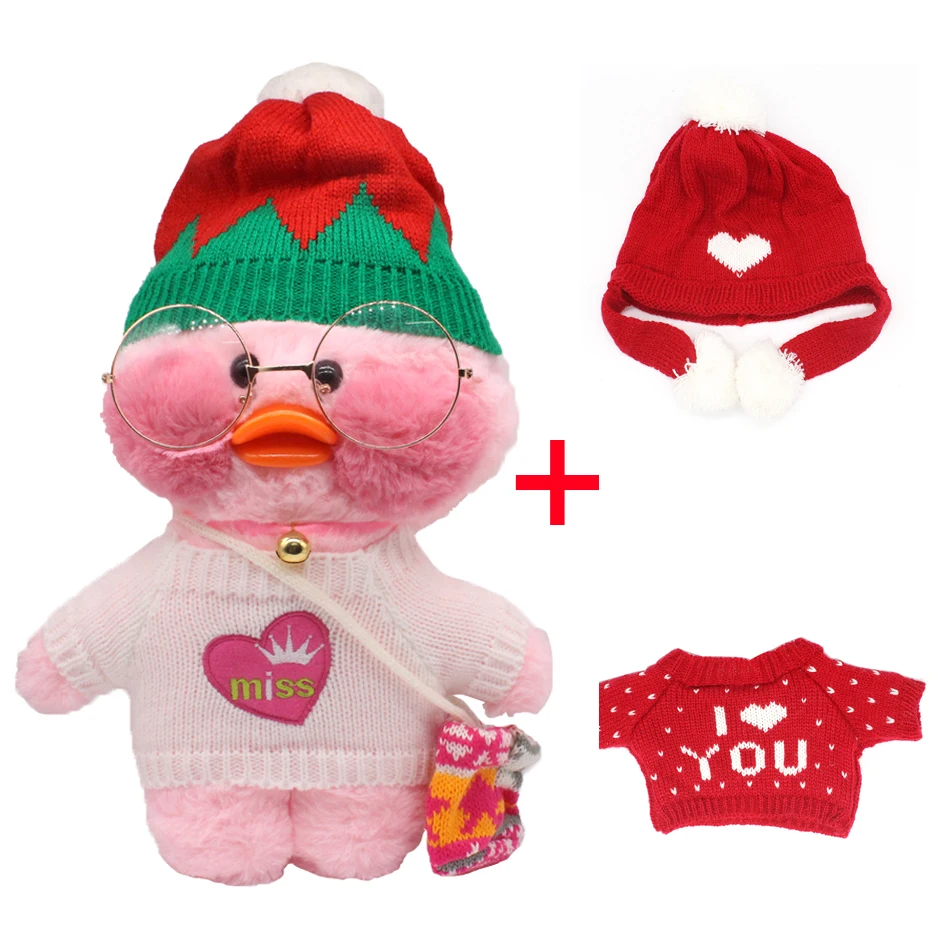 

Wholesale 31cm Cute LaLafanfan Cafe Duck Plush Toy Stuffed Soft Kawaii Duck Doll Animal Pillow Birthday Gift for Kids Children