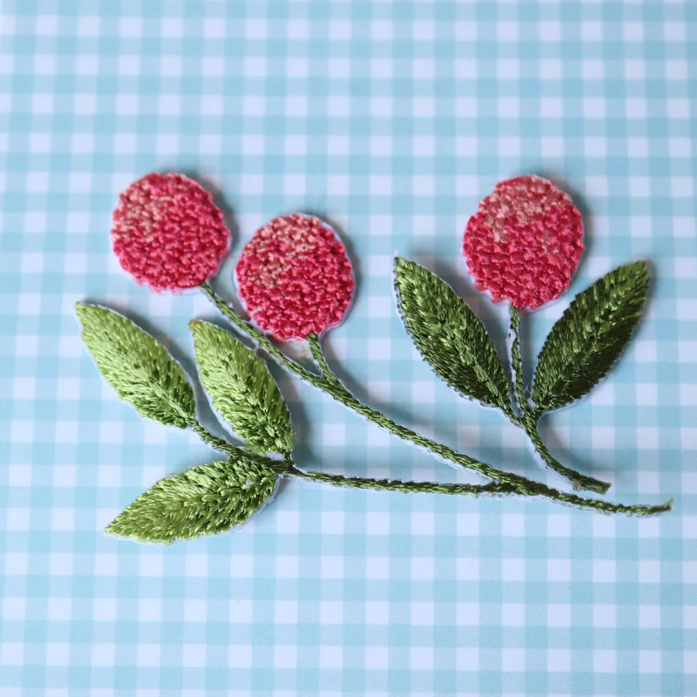 

Fashion iron on cute cherry patches for clothing embroidery ironing appliques parche DIY handmade clothes accessories