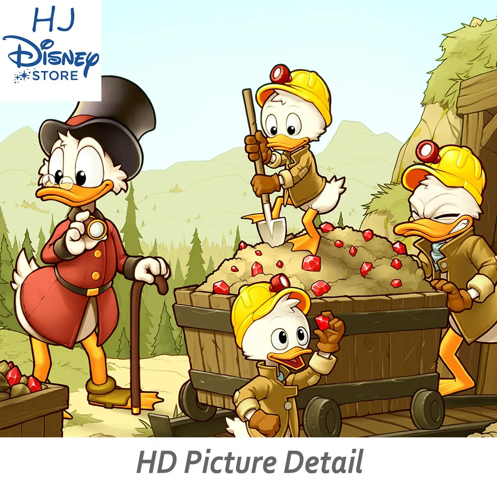 Граффити Дисней Дональд Дак и денежные принты Холст Картина уличное искусство