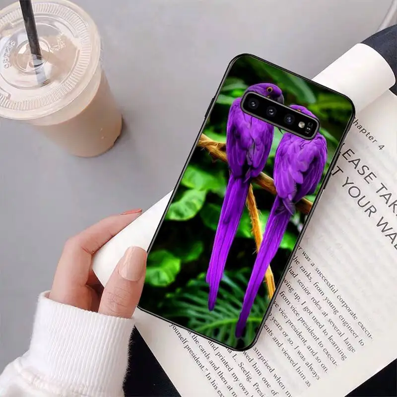 

Yinuoda Cute parrot Bling Cute Phone Case For Samsung Galaxy A50 A30 A71 A40 S10E A60 A50s A30s Note 8 9 S10 Plus S10 S20 S8