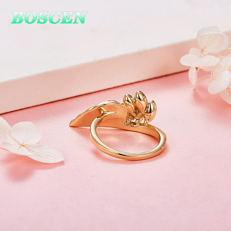 Женское кольцо BOSCEN украшенное Австрийскими кристаллами подарок на день рождения