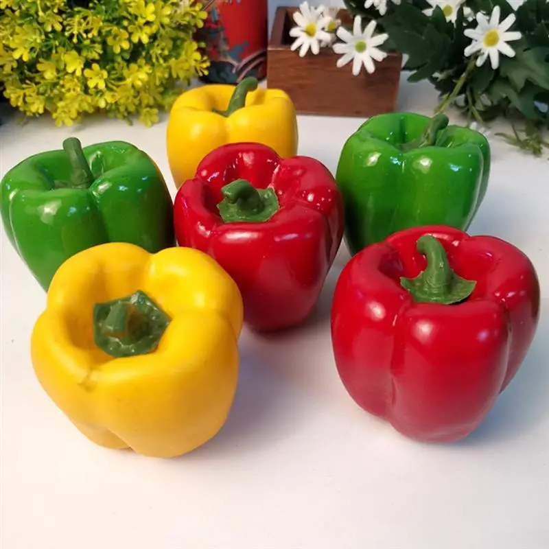 

2pcs Artificial Bell Peppers Simulation Bell Peppers Fake Vegetable Bell Pepper