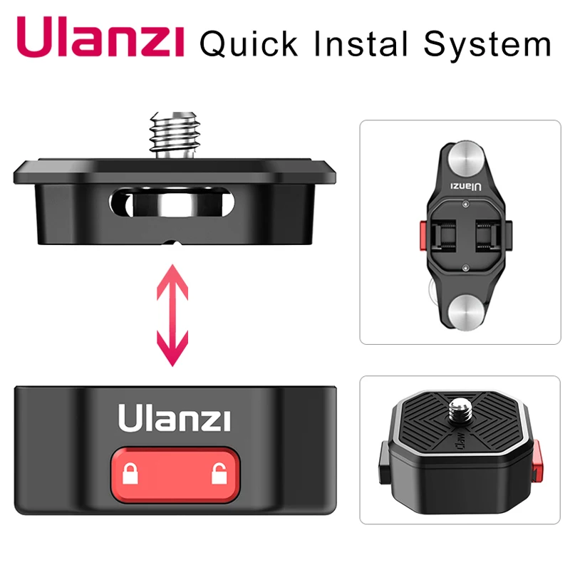 

Ulanzi Claw Quick Release Plate Clamp Quick Instal System DSLR Gopro Action Camera Shoulder Strap Belt Clamp Quick Switch Kit