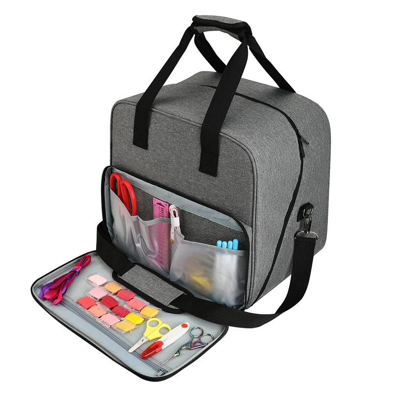 

Carrying Case, Universal Overlock Sewing Machine Tote Bag, with Shoulder Strap and Sturdy Handle