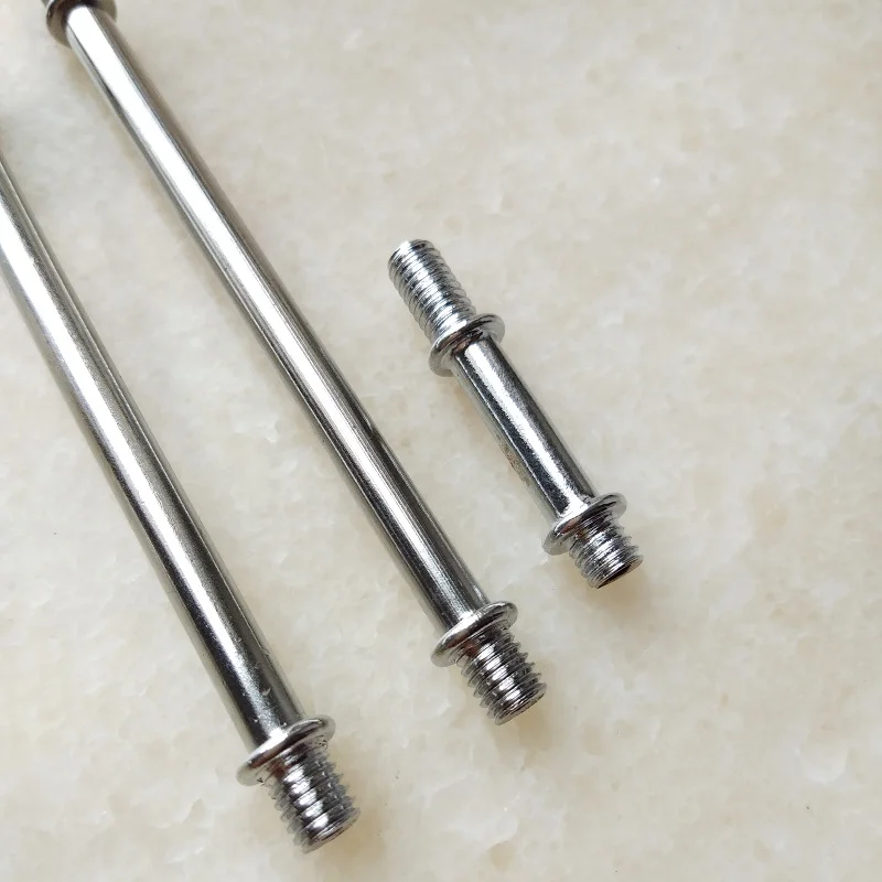 10 шт./лот хромированная наружная резьба М6 металлическая полая трубка двойная