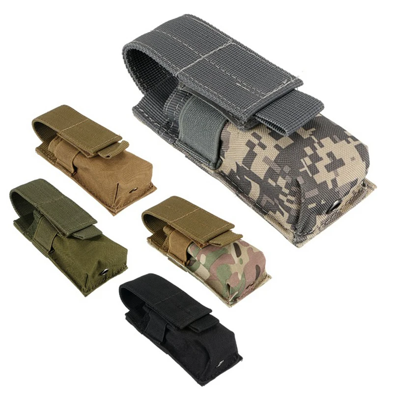 Molle tactical M5 flashlight bag CQC single pistol magazine bag flashlight bag outdoor hunting knife light holster bag