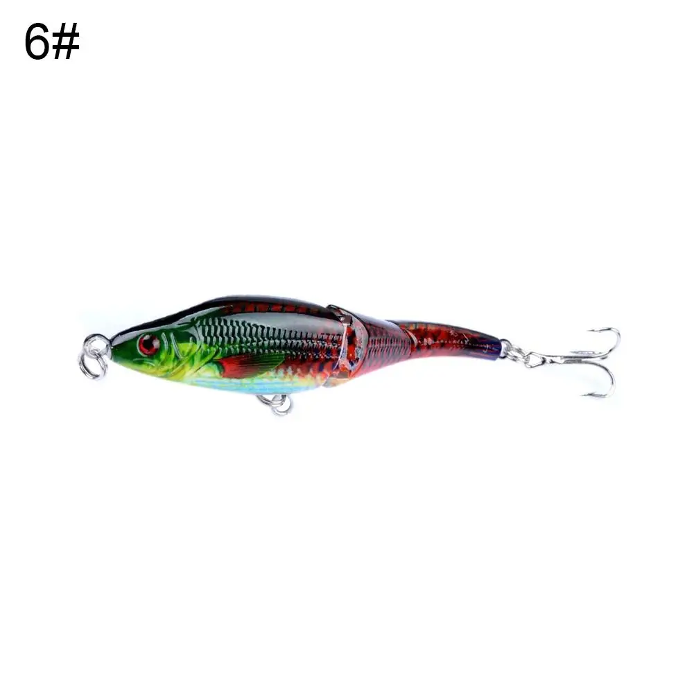 

9.5cm Painted 3 Sections VIB 3D Eyes Bionic Fishing Hard Lure Bait with Hooks Wobbler Artificial Hard Bait Fishing Tackle Tools