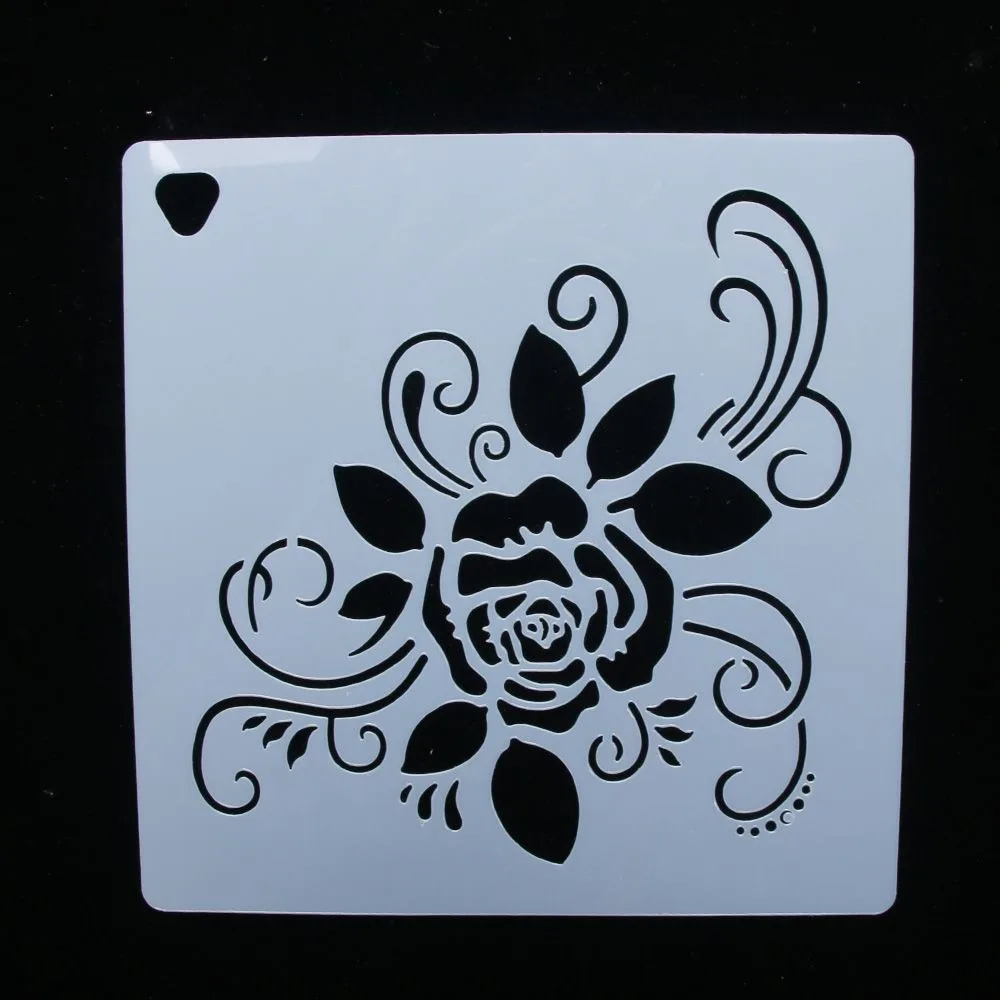 Пластик роза цветы Платье-торт Трафареты Цветок спрей форма для торта на день