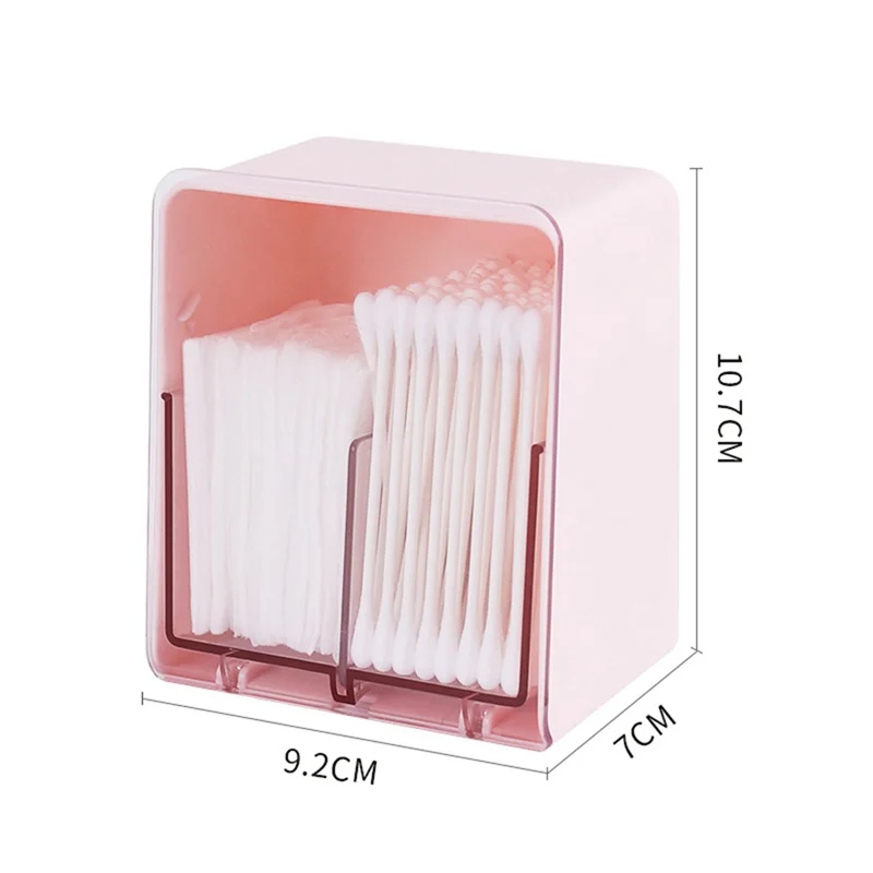 

Dust Debris Cotton Swab Storage Box Separated Storage Box Plastic Transparent Desktop With Cover Cotton Storage Box