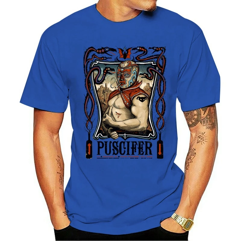 

PUSCIFER Logo Band T-SHIRT MENS TEE COTTON WHITE TSHIRT SIZE S To 3XL