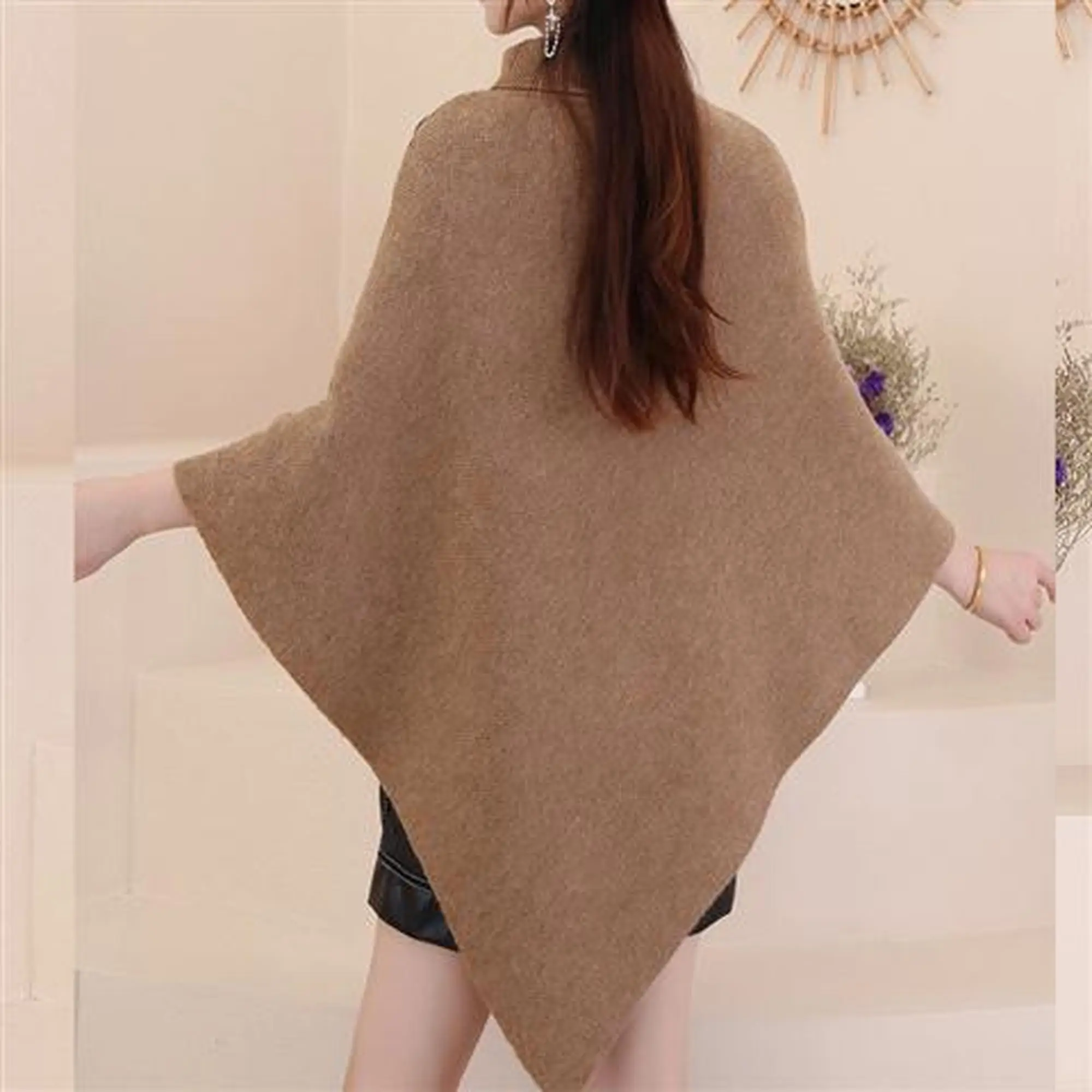 

Lazy wind bat shirt sweater women's autumn/winter 2020 new loose-fitting cape shawl jacket