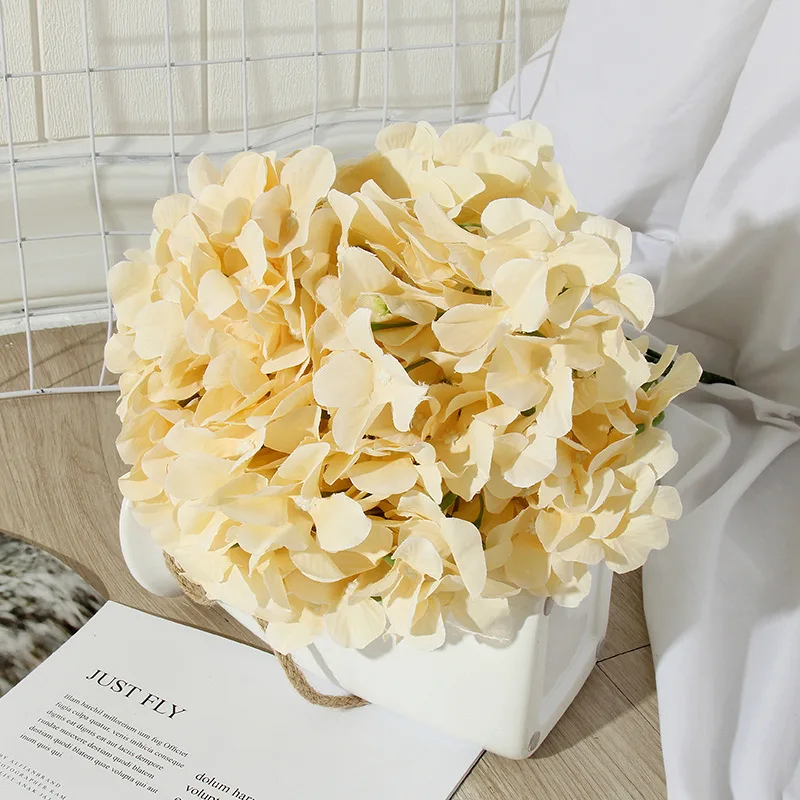 Искусственные соцветия гортензии 7 шт шелковые цветы со стеблями самодельный