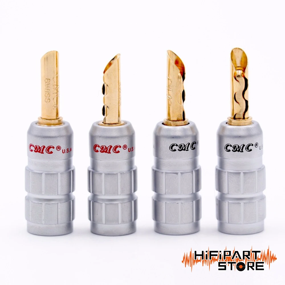 

CMC 0638 4mm Speaker Amplifier Banana Plug Hifi Audio Connector Terminal For Binding Post 24K Gold Plated 4PCS 10PCS