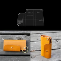 leather diy hand tool car key case hand stitched leather version drawing acrylic template mold design pattern
